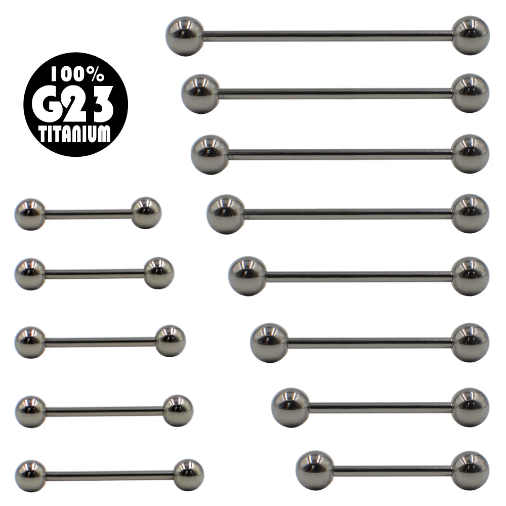 G23 Feste Titan Barbell Ring Zunge Bar Ohr Tragus Knorpel Ohrringe Ohr Industrie Barbell Nippel Bar