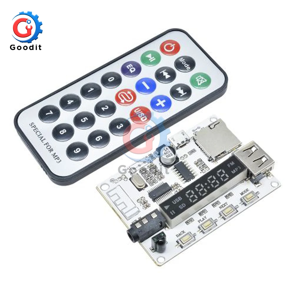 MP3 Decoder Board Dekodierung Player Modul Bluetooth FM Radio USB TF Micro SD LCD Screen IR Infrarot