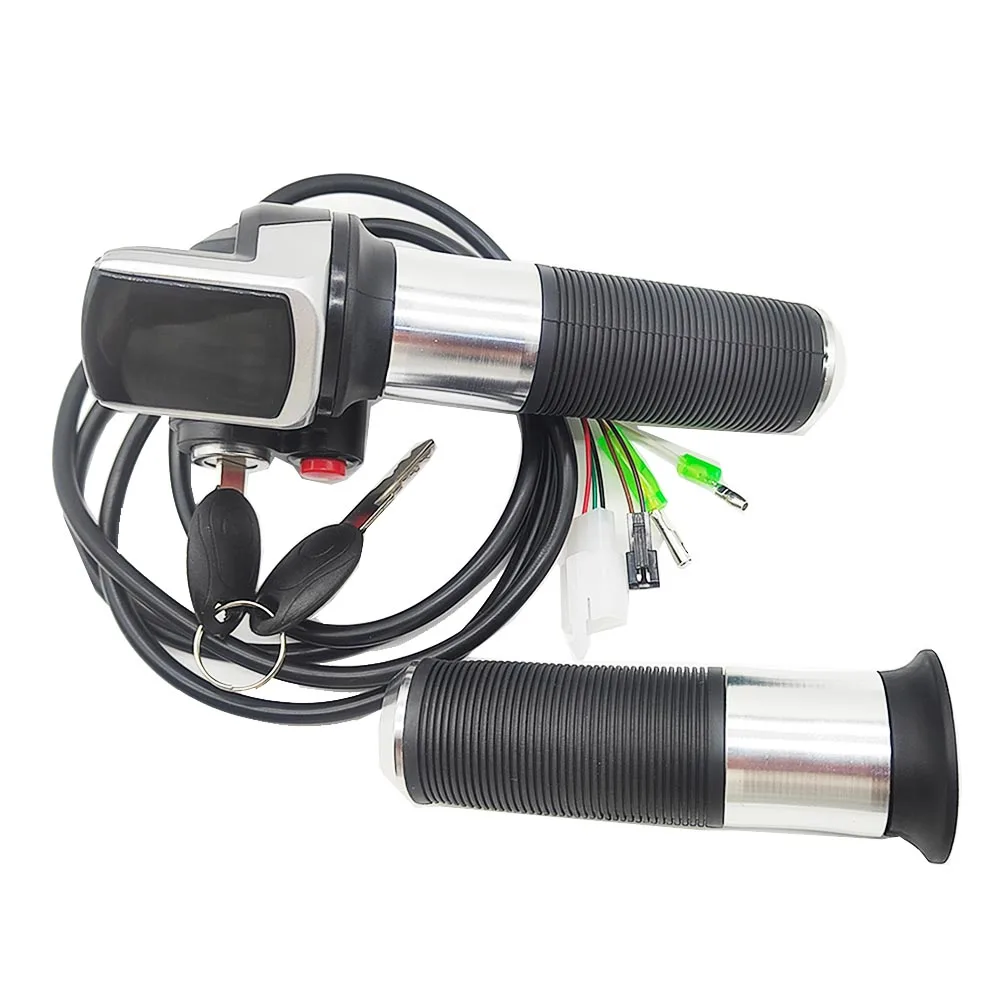 36V/48V Speed Cruise Throttle E-Bike mit Batterieleistung, LCD-Display, Schalter, Lenkergriffe für Elektrofahrrad/Roller/Ebike
