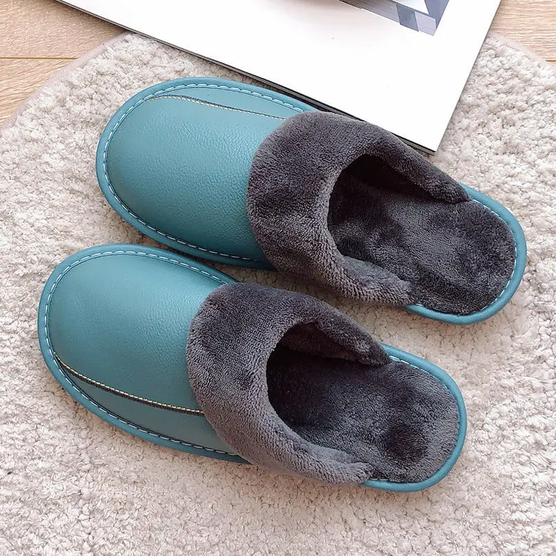 Damen-Hausschuhe aus echtem Leder, weibliche Plüschschuhe, Winter 2026, klassische Fellpantoffeln, Damen-Innenschuh