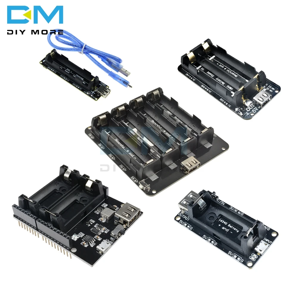 18650 16340 lithium-Batterie Schild V9 V8 V3 Mobile Power Expansion Board Modul 5V/3A 3V Micro USB Typ-C für Arduino ESP8266