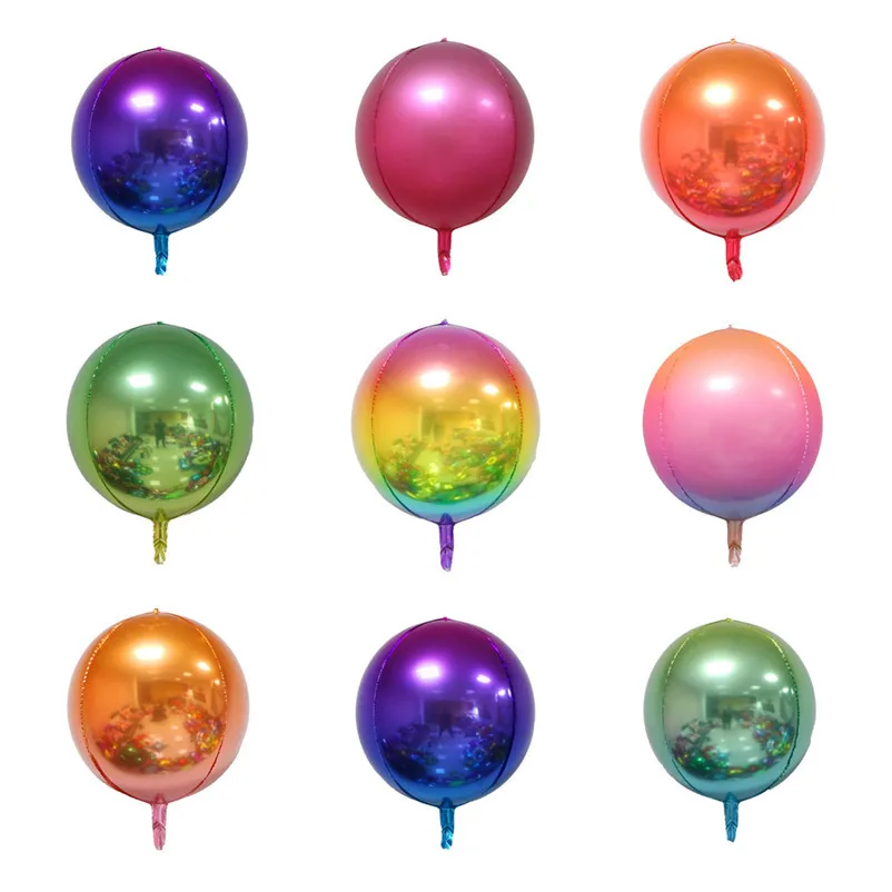 1 stücke 22 "4D Große Runde Aluminium Folie Ballon Spiegel Metallic Ballon Geburtstag Party Hochzeit Baby Dusche Ehe decor 