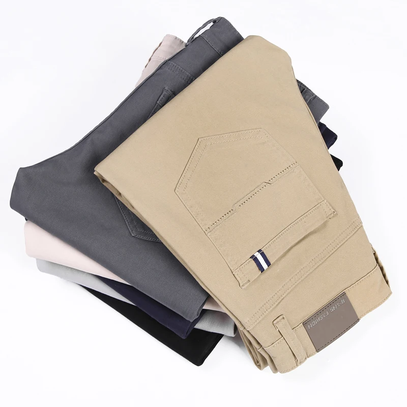 Klassische 6-farbige Freizeithose für Herren, Frühling und Herbst, neue Business-Mode, bequeme Stretch-Baumwolle, elastische ger
