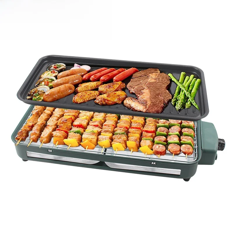 Haushalts-Elektro grill Innen rauchfreie Spieß Grill platte Lebensmittel Grill Backform Röster