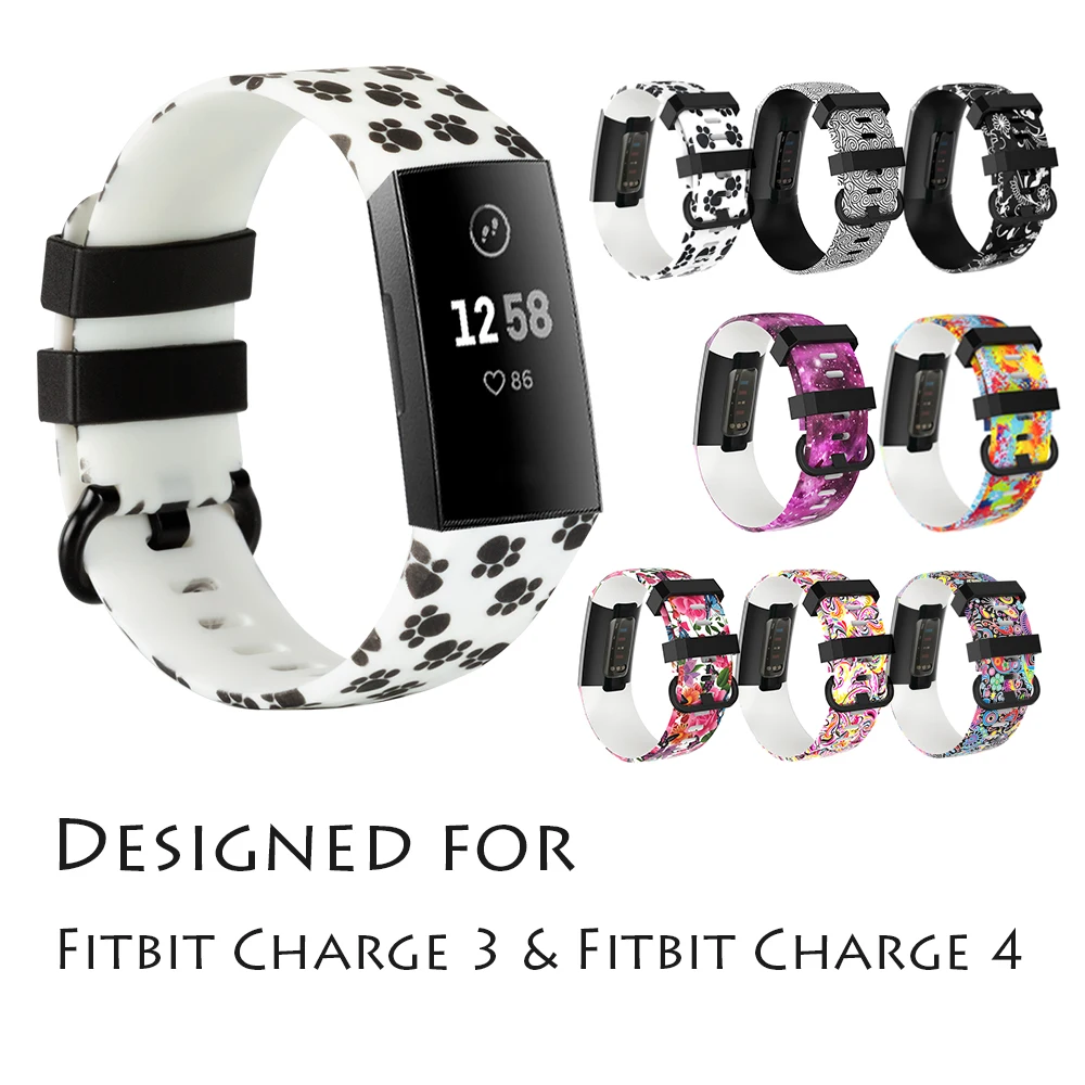 Pulseira de substituição de silicone para Fitbit Charge 4, Smart Watch Band, Sport Wristband para