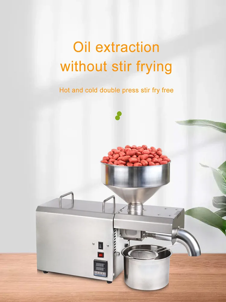 220V/110V S8 Ölpresse Maschine 1500W Elektrische Öl Extractor Maschine Edelstahl Öl Presser mit hohe Drücken Geschwindigkeit