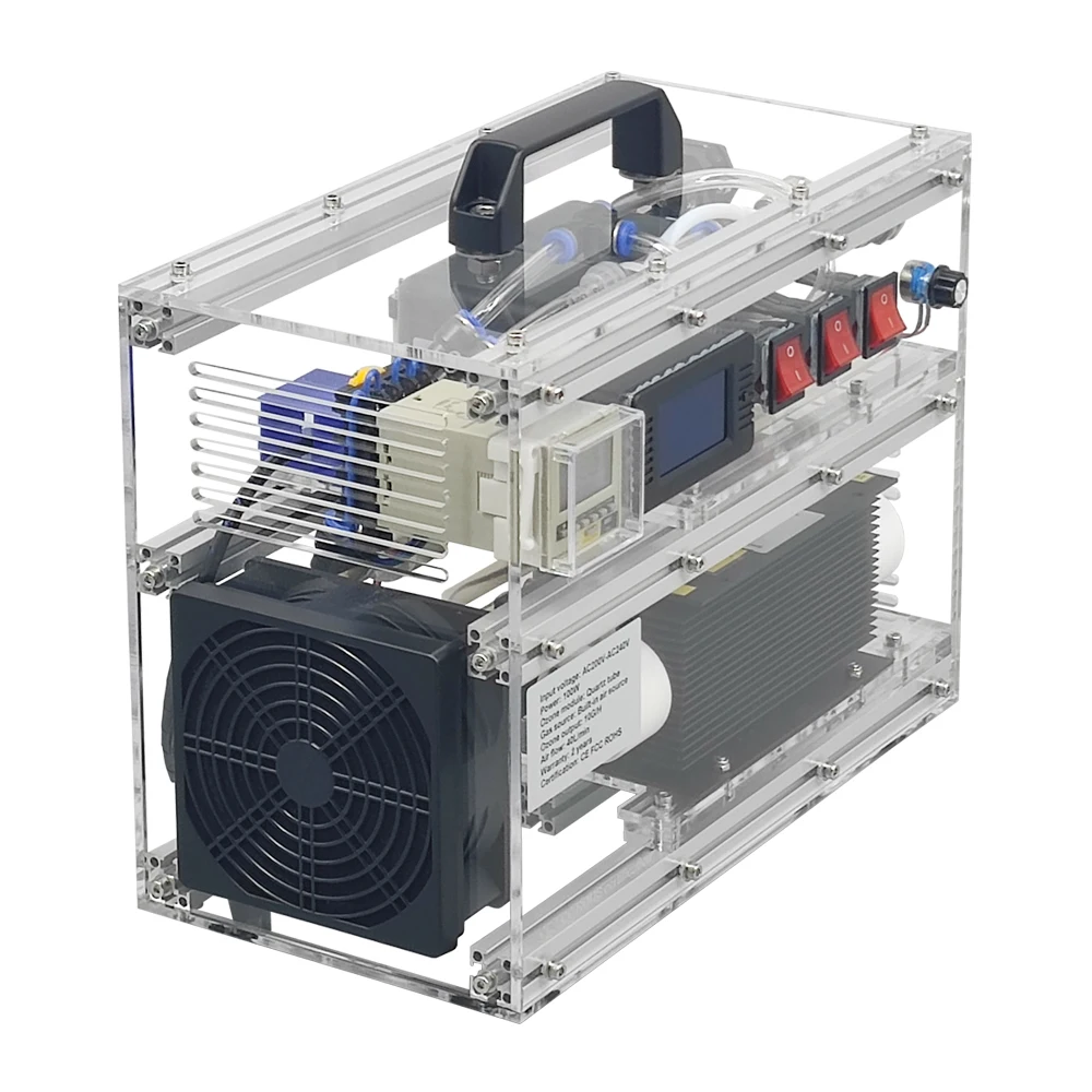 CE FCC ROHS 6SQY 10 g/h 10 Gramm einstellbare Acrylschale Ozonmaschine Öl Ozonator Wasser