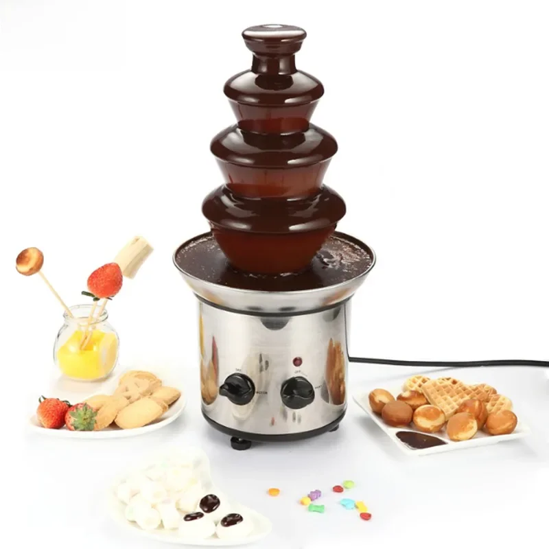 HIMOSKWA Elektrische Schokolade Brunnen Maschine Fondue Wasserfall Maker Fuente De Schokolade