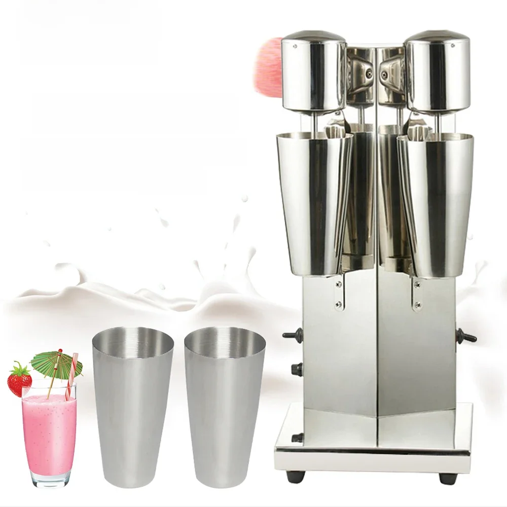 Xeoleo Milchshake-Maschine, Edelstahl-Milchshake-Maschine, Doppelkopf-Getränkemixer, Machen Sie Milch, Schaum/Milchshake Bubble 