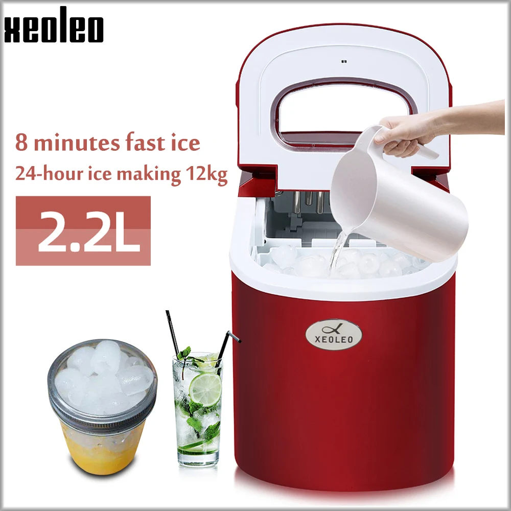 Xeoleo-máquina comercial de gelo com capacidade de 12kg/24h  para fazer bolhas e chá/café  9 peças