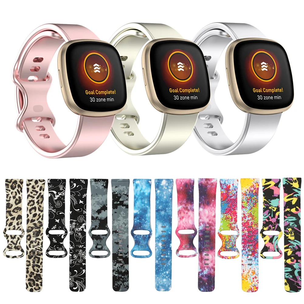 Honecumi-Pulseira de silicone para homens e mulheres, pulseira Fitbit Sense, acessório de relógio