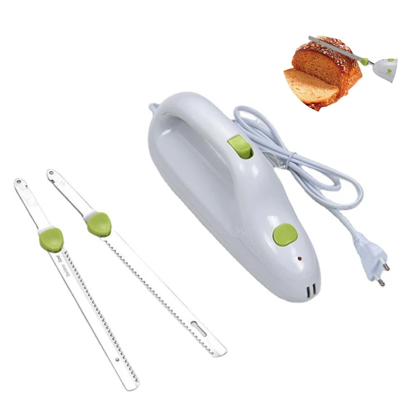 EU/CN Stecker Handheld Elektrische Gezackten Brotmesser Messer Edelstahl Carving Messer für Home