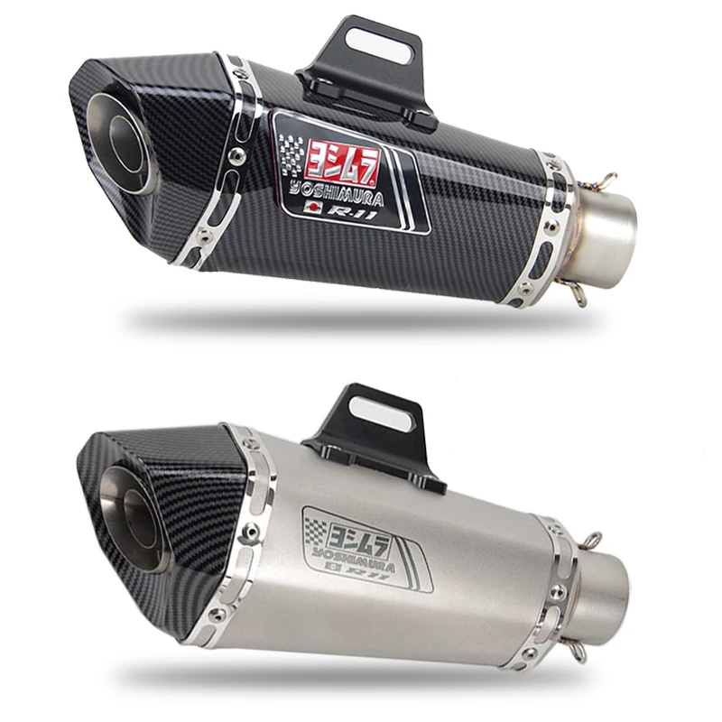 51mm Inlet Universal Motorcycle for Yoshimura Exhaust Muffler FZ1 R6 R15 R3 ZX6R ZX10 Z900 1000