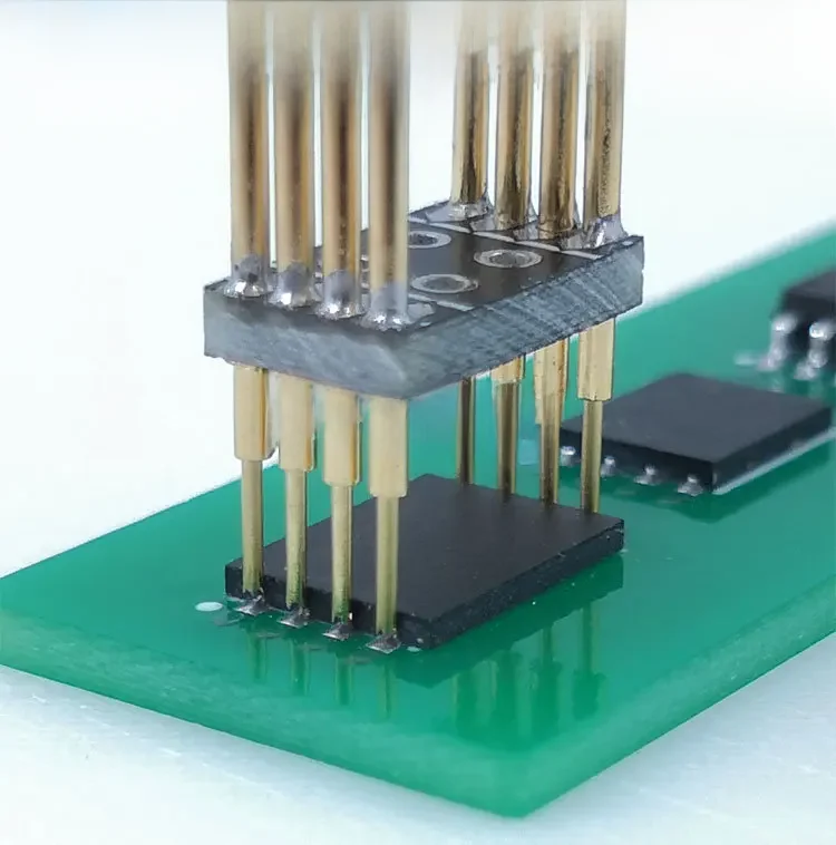 Brennen Test Probe Pogo Pin 1,27 Chip SOP WSON SOIC VSOP SPI FLASH 8P Mit Kabel 30cm