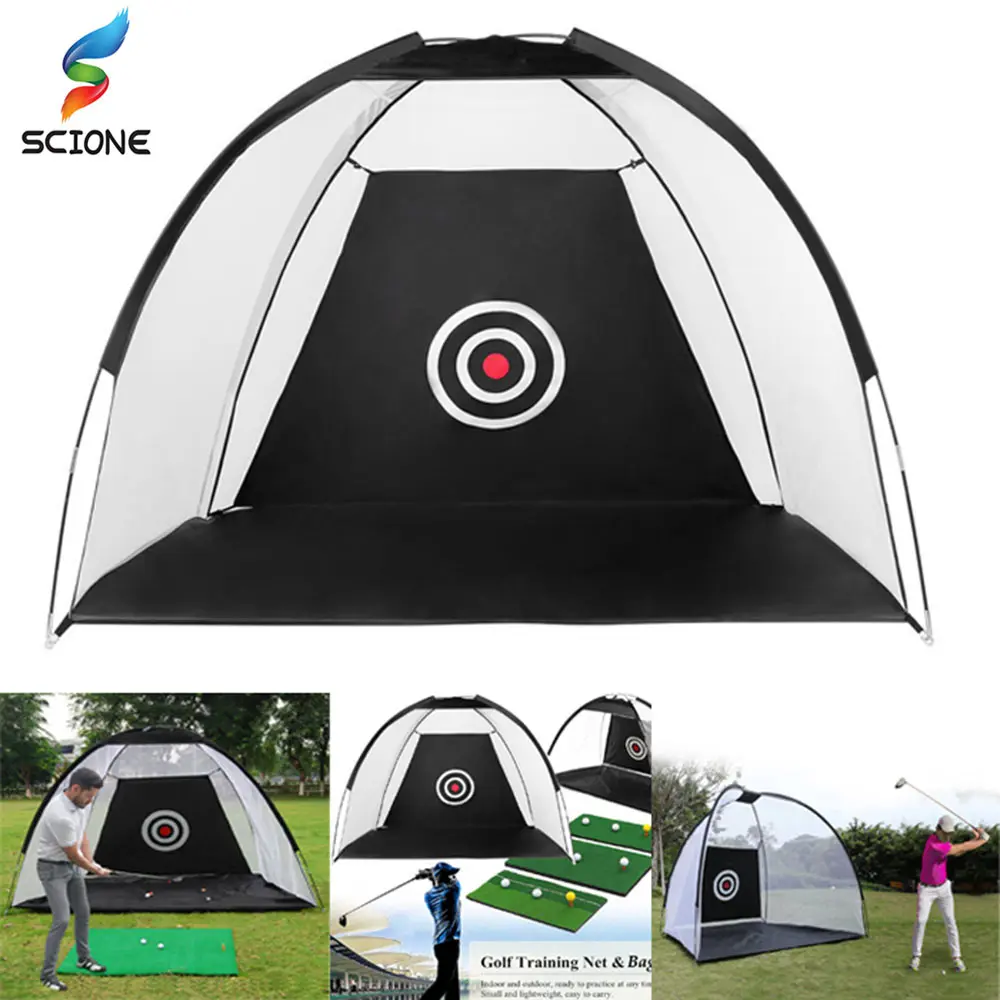 2M Golf Cage Practice Net Training Indoor Outdoor Sport Golf Exercise Equipment Garden Trainer