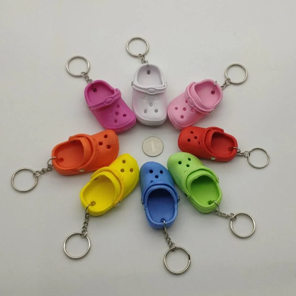 1Pc Schattige 3d Mini Eva Strandgat Kleine Schoen Sleutelhanger Cadeau Tas Accessoires Decoratie