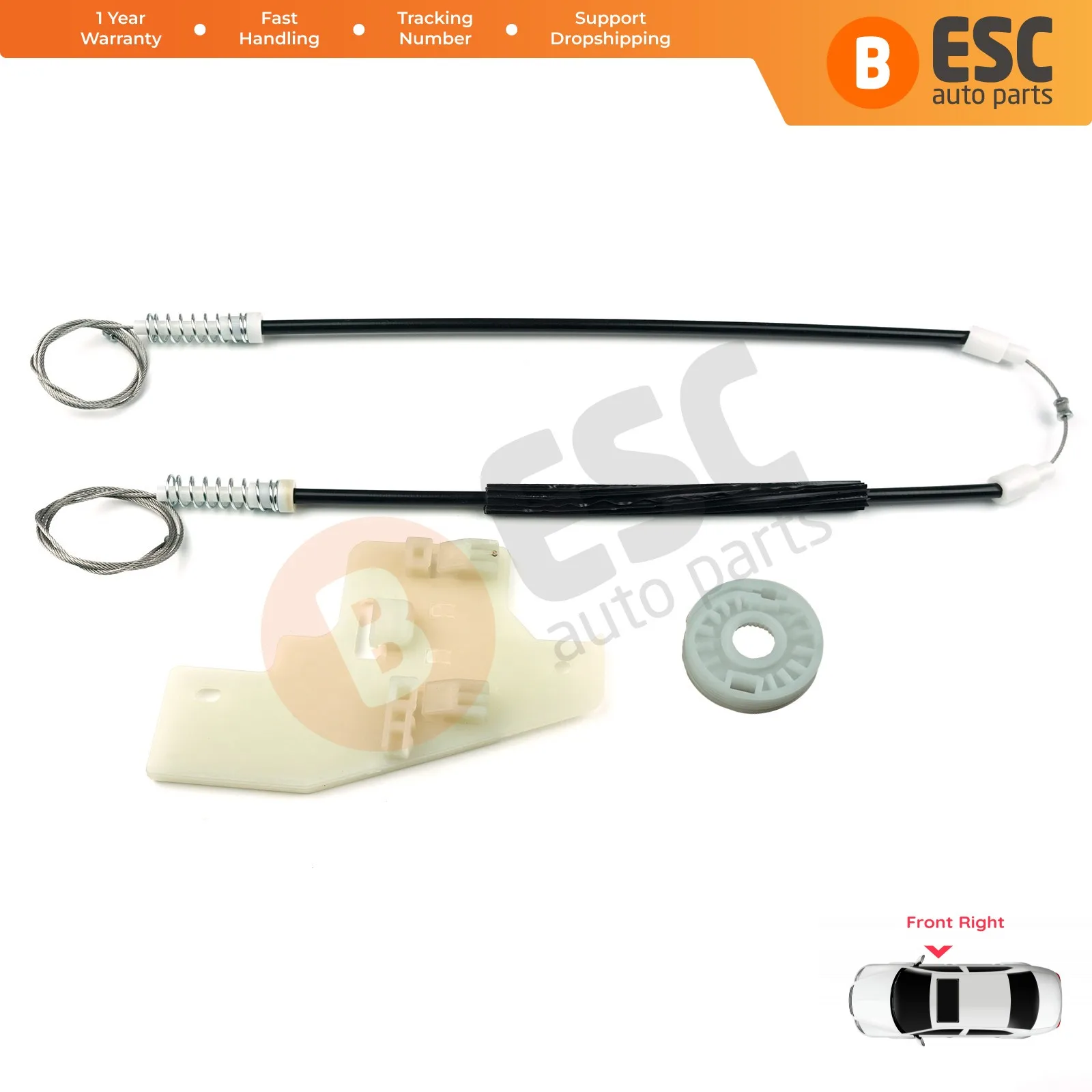 Esc peças de automóvel ewr5085 regulador de janela de energia elétrica kit de reparação porta