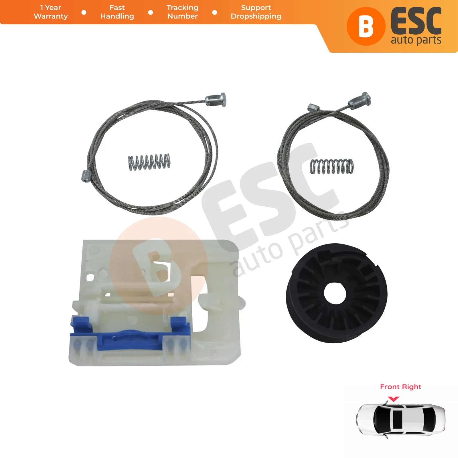 Esc peças de automóvel ewr5216 regulador de janela kit de reparação frente direita bk21v23200ad para