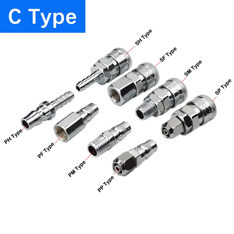 SH PH SP PP SM PM SF Pneumatic Connector Rapidities for Air Hose Fittings Coupling Compressor