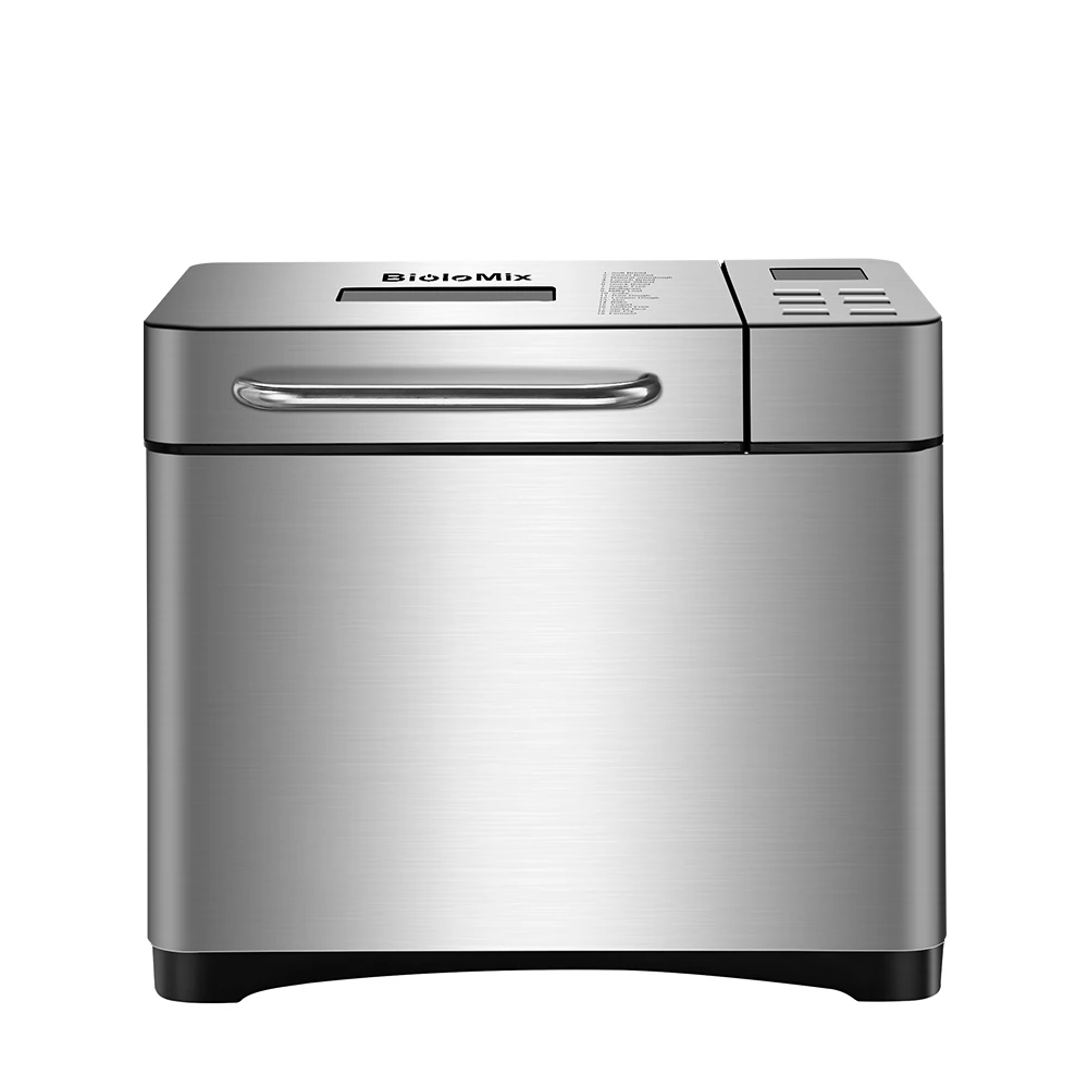 BioloMix Brot Maker 19-in-1 Edelstahl Automatische Brot Maschine mit 3 Loaf Größen Obst Mutter