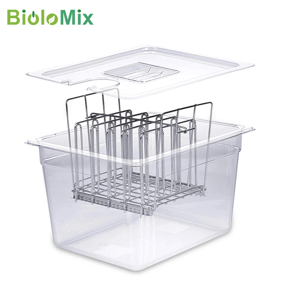 Sous-Vide-Rack aus Edelstahl und abnehmbare Trennwände für 11l Sous-Vide-Kocher behälter für Tauch