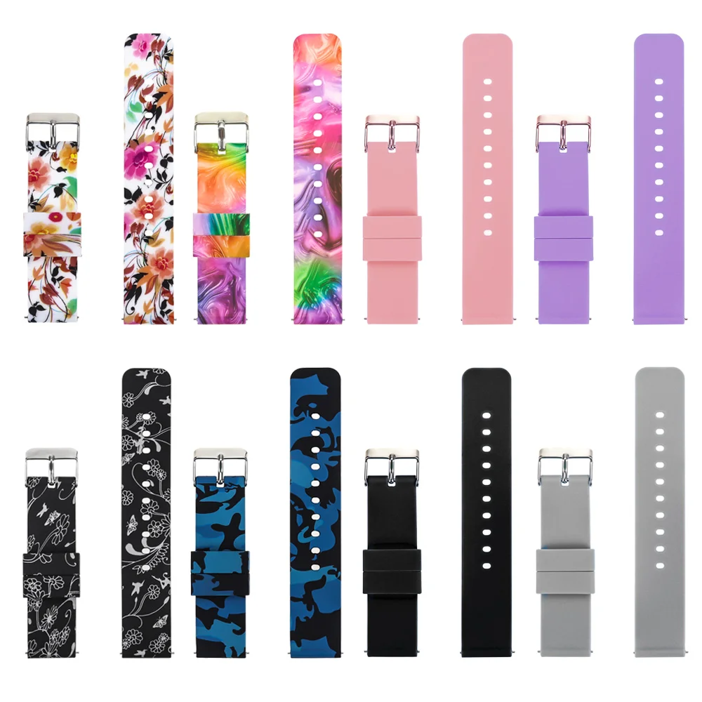 18mm 20mm 22mm Pulseira Para Garmin Forerunner 265 /245/VivoActive 4S/Amazfit Bip U Pro /GTR Para
