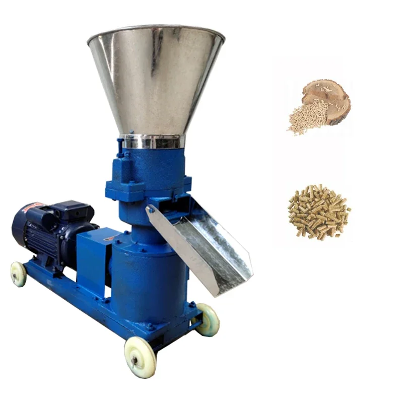 4,4 kw Pellet Presse Tierfutter Holz Pellet Mill Biomasse Pellet Maschine 200 kg/std-300 kg/std
