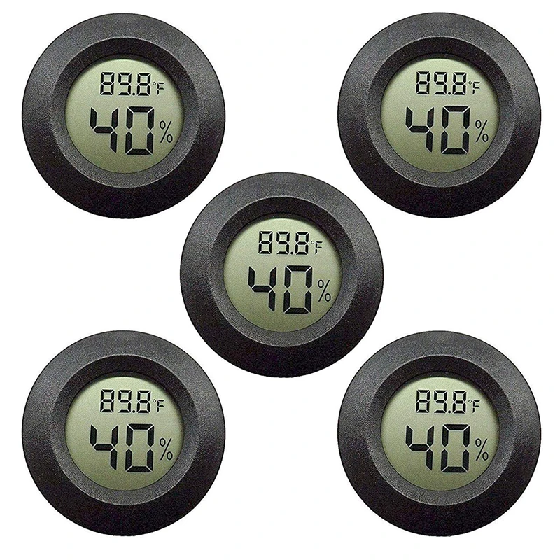 5-pack hygrometer thermometer digitale LCD-monitor vochtigheidsmeter voor luchtbevochtigers luchtontvochtigers Gre