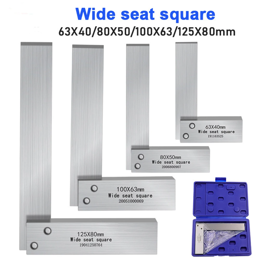 Ângulo direito Engenheiro Praça Tool Set, Seat Precision, aço endurecido Ângulo Régua, 90 Graus