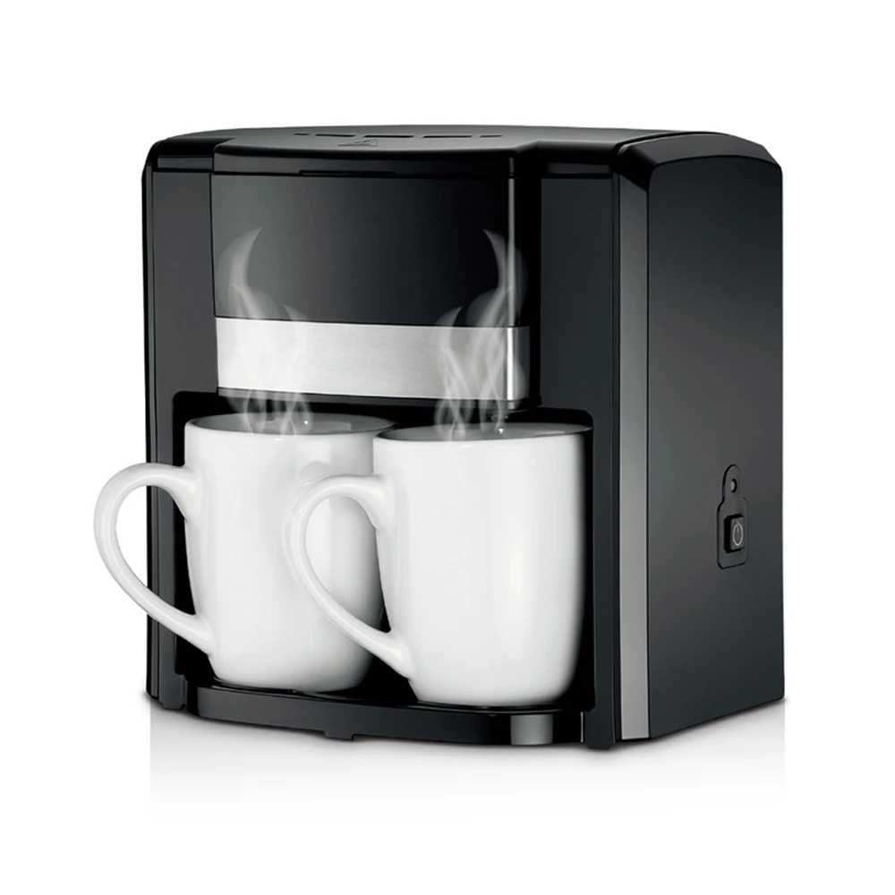 DMWD Haushalt Elektrische Kaffeemaschine Mini 420 ml American Drip Schwarz Kaffee Brühmaschine Tee