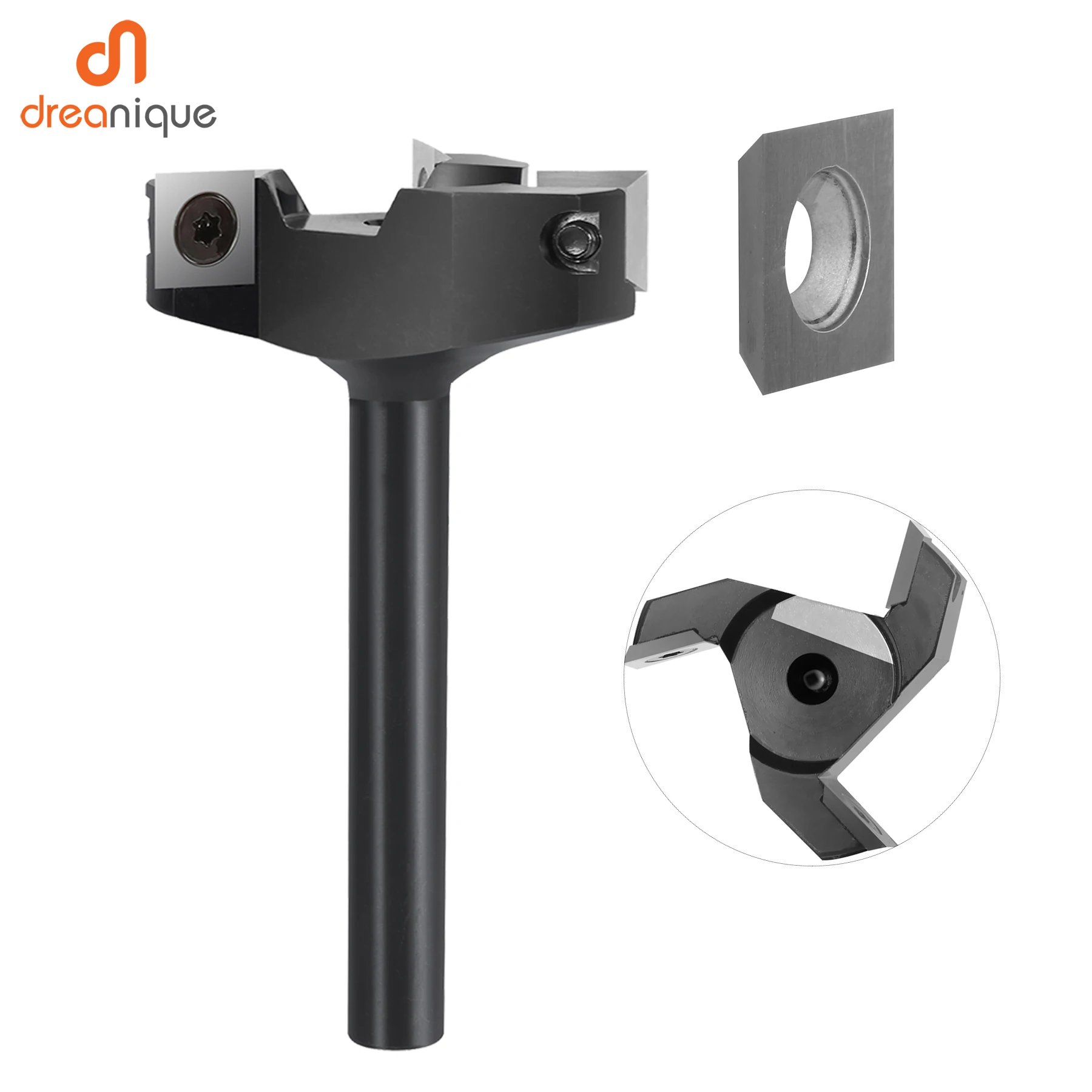Dreanique-3 Flauta Madeira Plaina Bit  35mm  60mm  Diâmetro de Corte 8mm  12mm  Haste Spoilboard