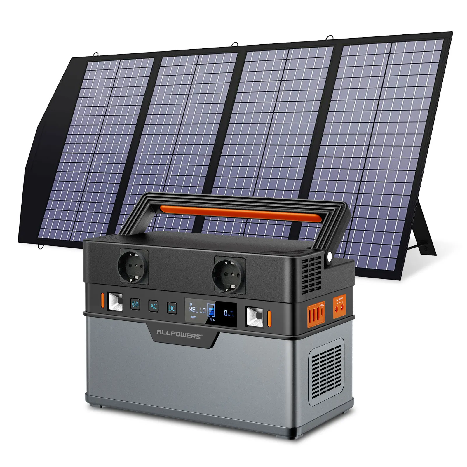 All powers Solargenerator, tragbares 110V/220V Kraftwerk, mobile Not strom versorgung mit 18V