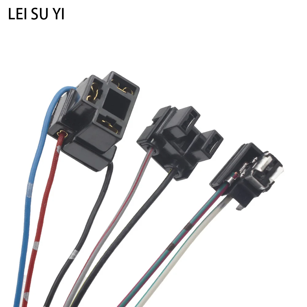 2 Stuks Koplamp Lamp Socket Kabelboom Connector Plug Adapter Lijn Voor H1 H7 H4 Lamp