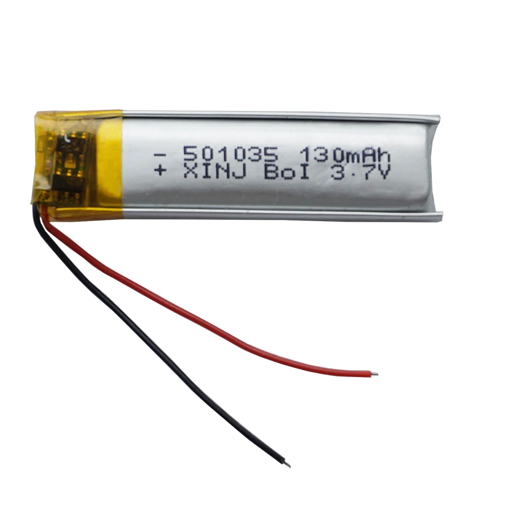 Xinj 3.7v 130 mah polímero li bateria de lítio lipo 501035 para mp3 dashcam leitor música condução
