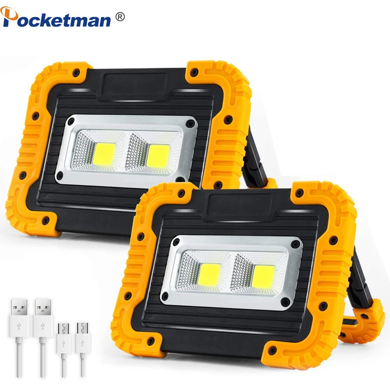 100W Cob Led Verlichting Usb Oplaadbare Spotlight Handheld Zoeklicht Waterdichte Noodverlichting