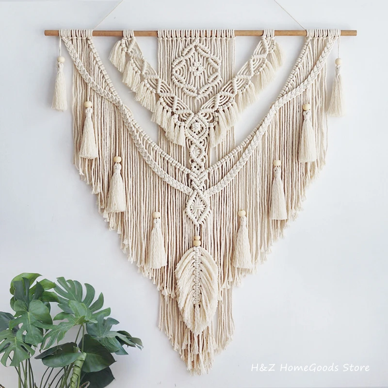 Nordic Böhmischen Macrame Wand Hängen Quaste Boho Tapisserie Hand-Woven Für Wohnkultur Wohnzimmer