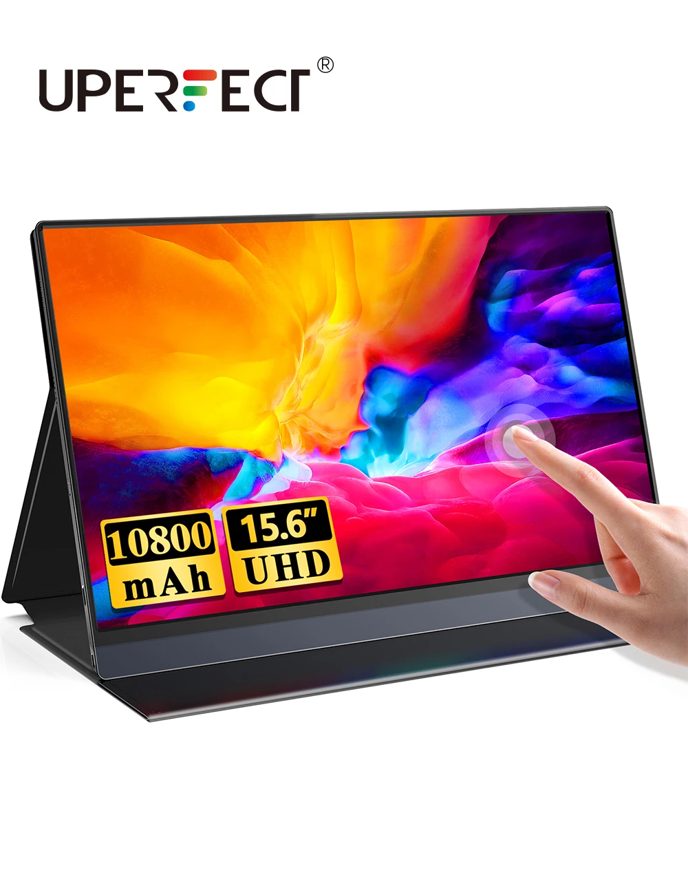 UPERFECT built-in 10800 mah bateria 15.6 polegadas monitor portátil tela sensível ao toque ips 1080