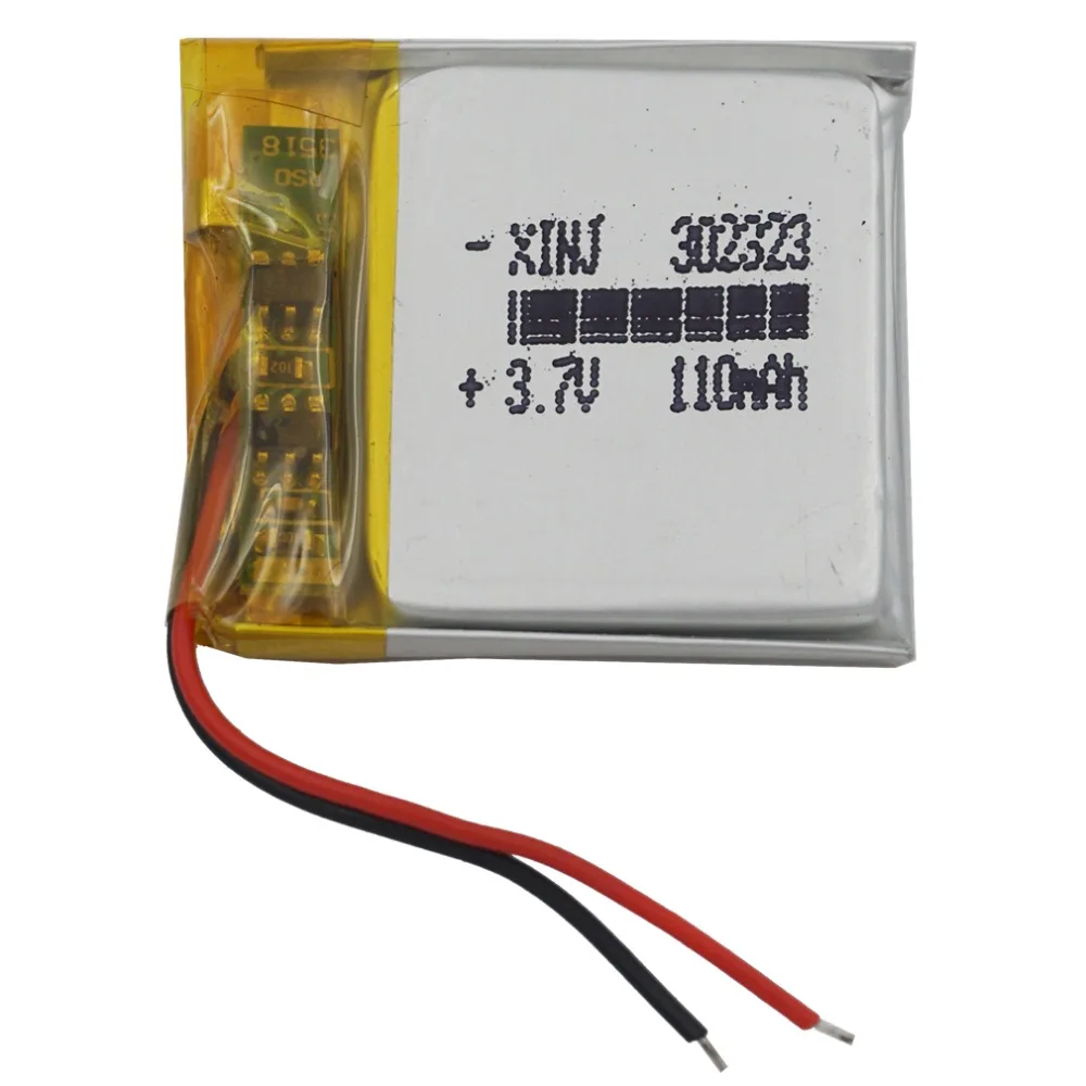 3.7v 110 mah 302323 polímero li lipo bateria pilha de lítio para mp4 fones bluetooth fone ouvido