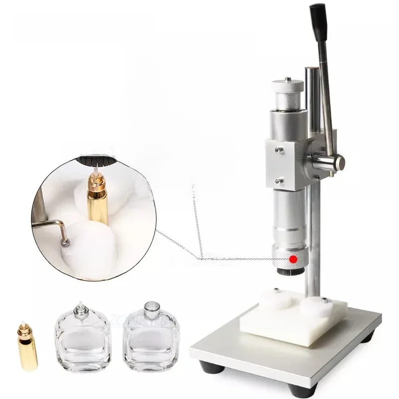 Zonesun manuelle Crimp maschine Parfüm Crimper Capper Metall Kragen kappe Press Capping Maschine