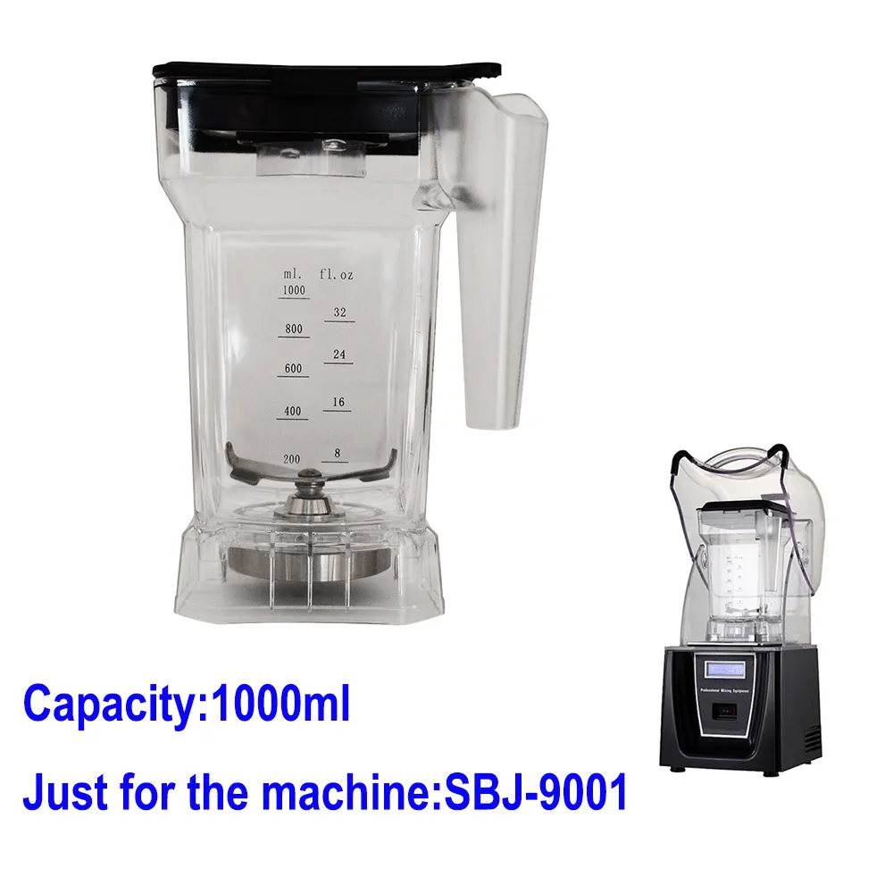 1L PC tasse für Lebensmittel mixer sbj-9001/sbj-9002 Lebensmittel mixer glas PC jar 1000ml mit