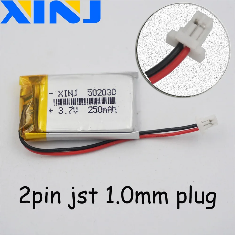 3 7 V 250 mAh 502030 Polymer Li LiPo Batterie JST 2Pin 1 0 Stecker Für GPS Sat Nav Auto Kamera