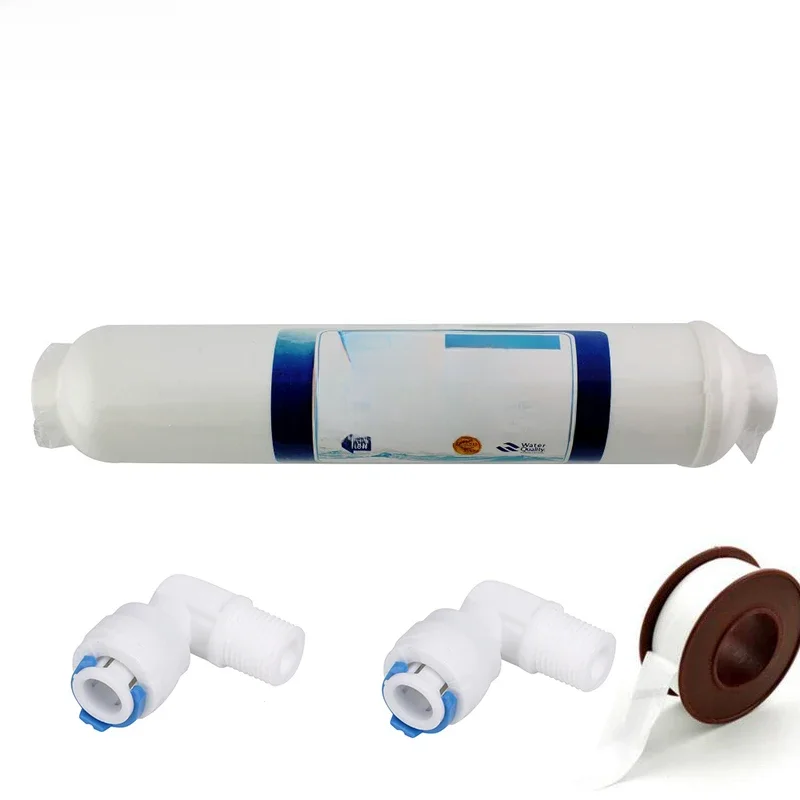 10 zoll T33 mit 2 stücke fitting Wasserfilter INLINE COCONUT Carbon Post WASSER FILTER 5 MIKRON