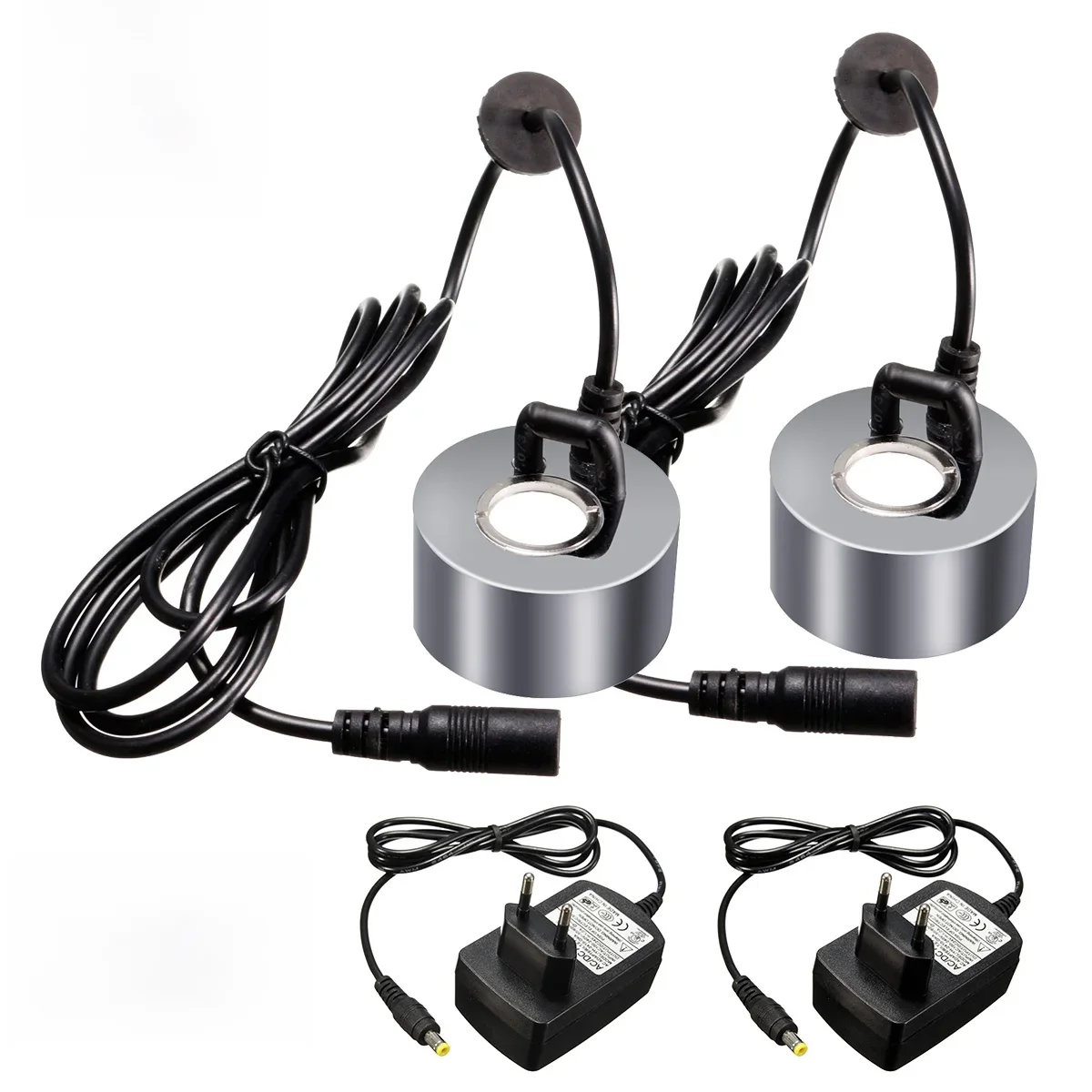 2Pcs 45mm 24V Ultraschall-luftbefeuchter mini Nebel Maker mit EU Stecker Air Fogger Wasser Brunnen