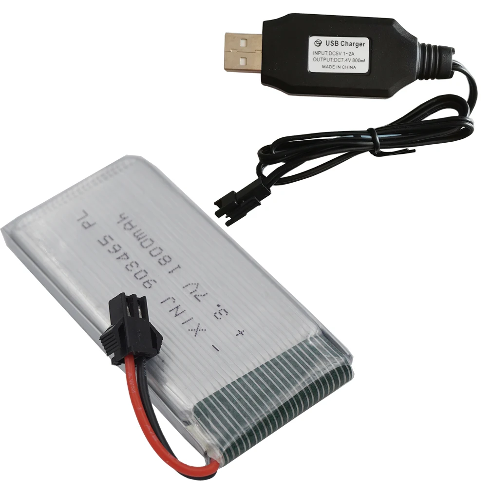 Xinj 3.7v 1800mah 6.66wh 25c recarregável li bateria lipo 903465 sm plug para o veículo modelo rc