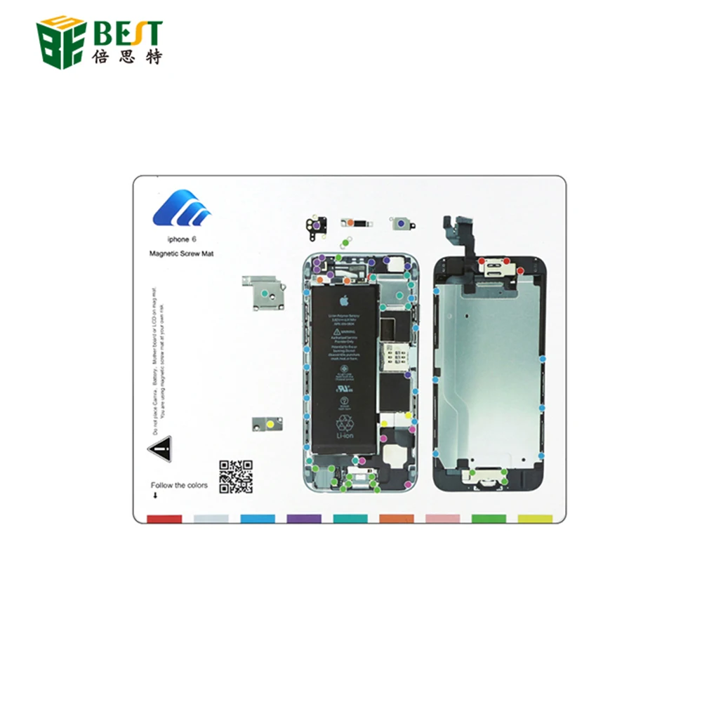 Tapete de parafuso magnético, bloco de trabalho para iphone x xr xs max 7 8 plus, guia profissional,