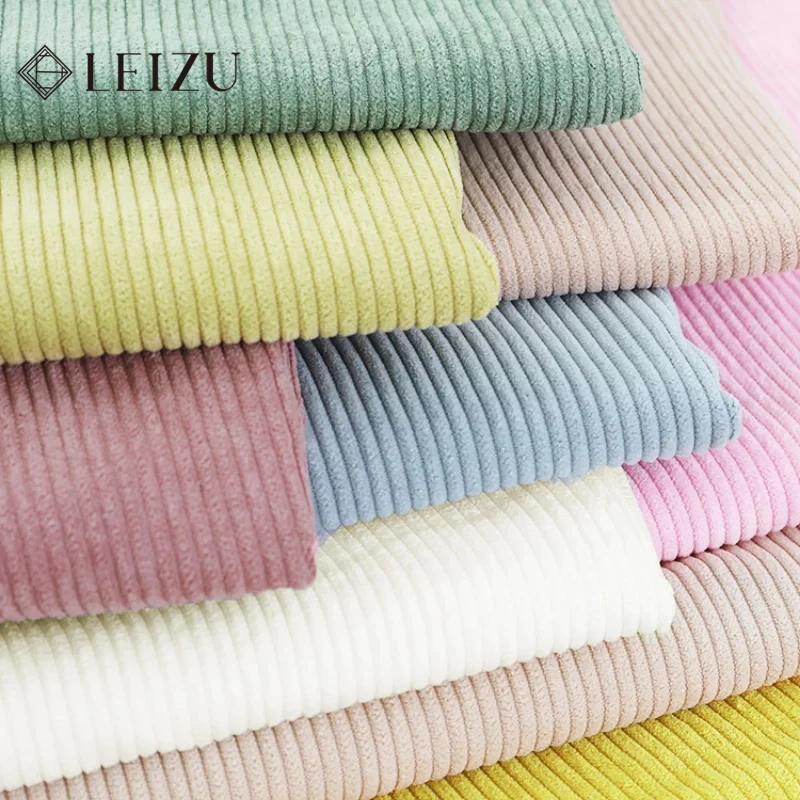 Pink Rib Corduroy Fabric Solid Color For Sewing  Shirts Hoodie Clothing Padded Corduroy Jackets