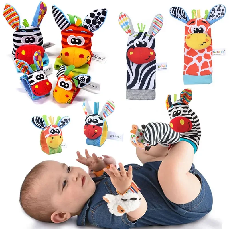 Baby Toys 0 6 12 Months Cute Stuffed Animals Baby Rattle Socks Wrist Baby Rattles Newborn Toys Make