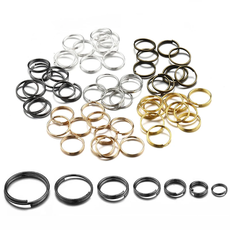 100-200 Stks/zak 5 6 7 8 10 12 14Mm Open Jump Ring Double Loops Split Rings Connectors voor Diy