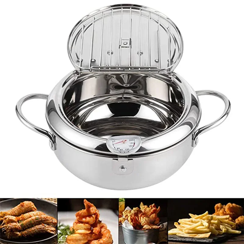 Japanischen stil tempura friteuse haushalt kleine friteuse öl-saving pot mini spezielle