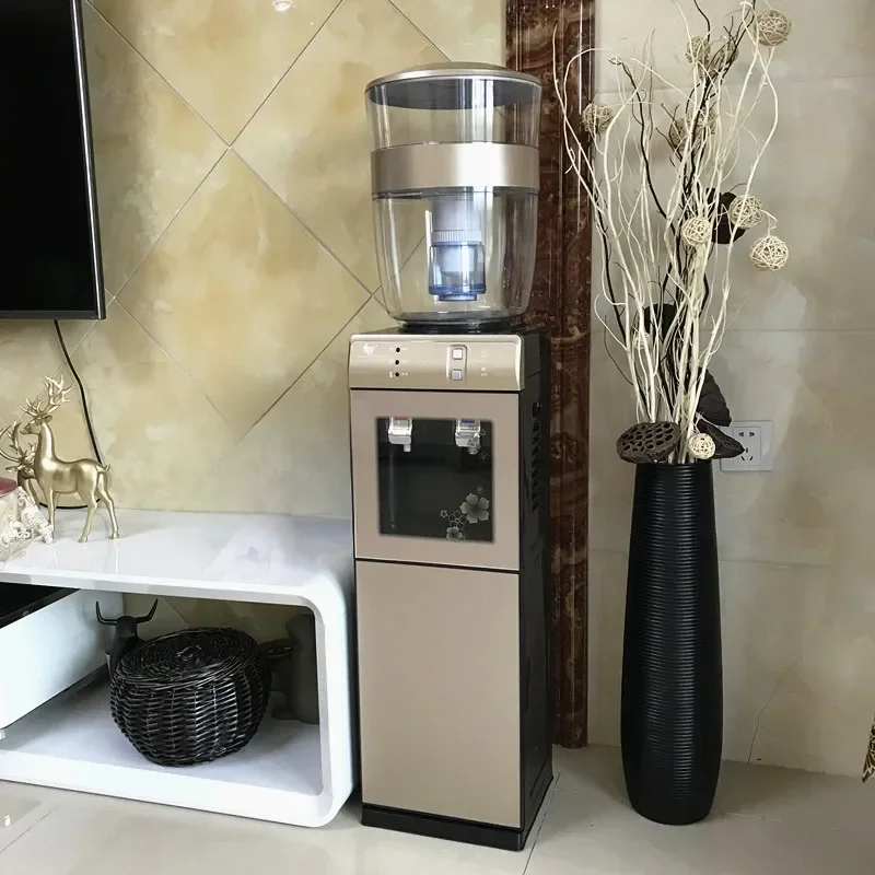 Wasser spender vertikale haushalt büro kühlung heizung doppel tür mit sauberen eimer filter eimer